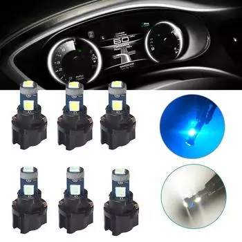 10 шт. T5 автомобильные 3smd 3030 светодиодные лампы клиновидной формы для приборной панели, белые, розовые, ледяные, синие, красные, желтые, зеленые, автомобильные аксессуары