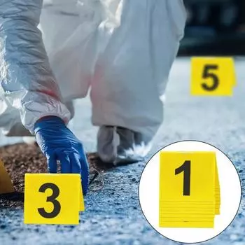 10 шт., украшение для номера места преступления, многоразовое, двухстороннее, акриловое, от 1 до 10, мини