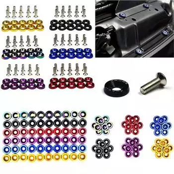 10 шт./упак. шайбы M6 JDM Style Fender из алюминиевого сплава и стальные болты Integra Gasket red 10pcs/Pack