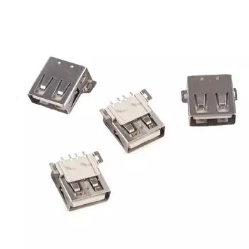 10 шт. Usb2.0 Тип A Стандартный порт Женский разъем для пайки Разъем для печатной платы Smt 4P