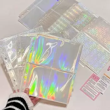 10 шт. Внутренние конверты для фотоальбома Laser Star, формат А5, сменные карманы, конверты для хранения открыток, держатель для альбома Laser Star