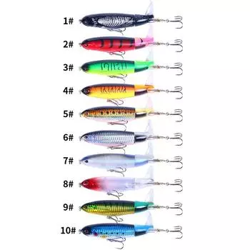 10 шт. Whopper Plopper 11 см 17 г Поппер рыболовная приманка-карандаш искусственная жесткая приманка воблер вращающийся хвост рыболовные снасти