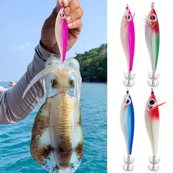 10 см 10 г рыболовные приманки Webfoot Octopus Egi кальмар рыболовные приманки крючки мини светящиеся воблер кальмар приманка искусственная приманка