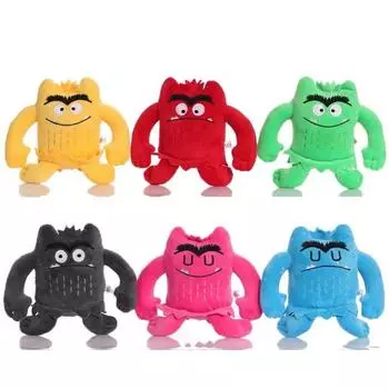 10 см цветная кукла Monster Emotion, плюшевые игрушки для детей, подарки Het Kleurenmonster, плюшевая кукла, детский подарок на день рождения, Рождественский подарок as shown