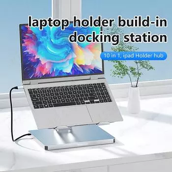 10-в-1 USB C-концентратор USB C док-станция для ноутбука подставка HD PD 3.0 USB3.0 RJ45 TF/SD-ридер подставка для ноутбука MacBook/Dell/HP/Surface