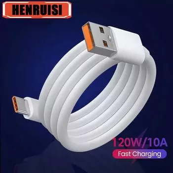 10A Type C кабель для быстрой зарядки для Huawei Mate 40 50 мобильный телефон 120 Вт USB-C телефонный кабель передачи данных для Xiaomi Samsung Oneplus POCO 0.25m