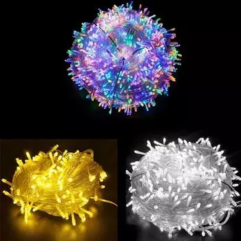 10M 20M Led Christmas Lights Outdoor led Fairy String Lights for New Year Holiday Party Holiday Wedding Garland Decoration 10M 100Leds EU Plug