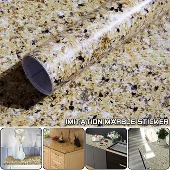 10M Marble Pattern Paper ПВХ Наклейки на стену Мраморные наклейки на столешницу Кухонные шкафы Дверь Самоклеящиеся водонепроницаемые обои