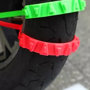 10pcs 50cm Motor Tire Chains Winter Snow Tyre Cable Ties Auto Outdoor Snow Tire Tyre Anti Skid Chain Emergency Accessories зелёный