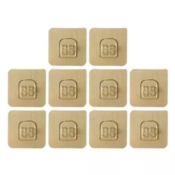 10Pcs Adhesive Hooks Kitchen Wall Hooks Reusable Seamless Hooks for Bathroom Kitchen Outdoor