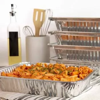 10pcs Aluminum Foils Tray Disposable Takeaway Container Convenient Storage Box Practical Bakings Pans Dropshipping