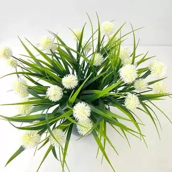 10Pcs Artificial Flowers Artificial Dandelion Table Centerpieces Table Decor Plastic Plant for Outdoors Plastic Flower Wedding Decor белый