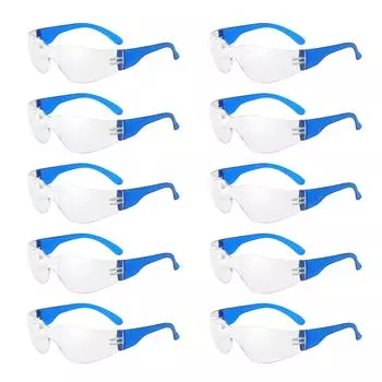 10pcs Childrens Protective Glasses Light Weight Scratch Resistant Eyewear Kids Windproof Safety Glasses Goggles синий