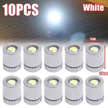 10Pcs Colorful Light Bulb Battery Powered Electronic Toys Accessories for Lantern Wick Base 10Pcs White