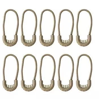 10Pcs Convenient PVC Zipper Puller Outdoor Backpack Zipper Head for Luggage Handbag Schoolbag Easy to Installation хаки
