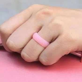 10 шт. кольцо для пары красивое универсальное гибкое гладкое декоративное силиконовое флэш-порошок женское кольцо на каждый день US 9