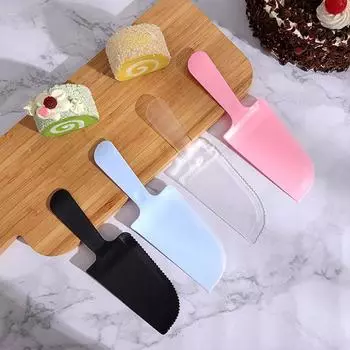 10pcs Disposable Cake Serrated Cutter Thickening Cake Slicer Multiduty Baking Tool Cheese прозрачный