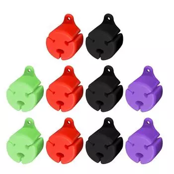 10Pcs Elastics Fishing Rod Tie Downs Clip AntiCollision Fish Rod Protectors Flexible Fasteners Bindings Fishing Tool