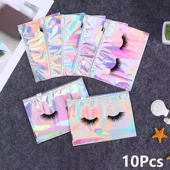 10Pcs Eyelash Aftercare Bags Reusable Cpp Plastic Makeup Bags Laser Toiletry Travel Storage Make Up Pouch Cosmetic Bag onesize