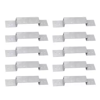 10pcs Fence Post Set Fence Panel Support Metal Fence Post Fixing Post Mounting Easy Installation for Stable Fencing