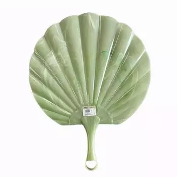 10pcs Gentle Wind Portable Shell Fan Plastic Handheld Fan Hand-Cranked Fan Traditional Festival 10pcs