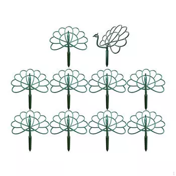 10Pcs Plant Support Trellis Multipurpose Decorative Lightweight Peacock Shape Flower for
