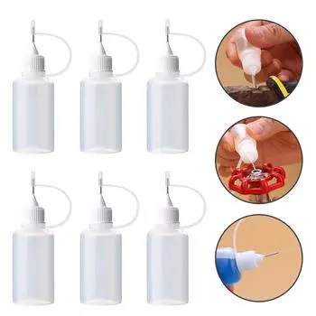 10PCs Precision Tip Applicator Bottles Non-transparent Metal For Nail Oil White For Glue Multiple Options Available 5ml