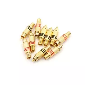 10 шт. разъем RCA мужской разъем аудио видео сварка золотой красный черный 10pcs