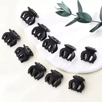 10pcs/set Simple Frosted Small Hair Claws For Girls Solid Color Acrylic Hairpins Barrettes Headwear Fashion Hair Accessories