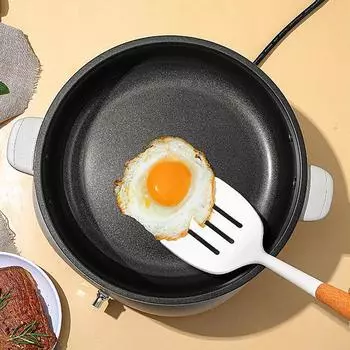 10Pcs Silicone Cooking Tools Set Large Spatula Shovel Soup Wood Handle Spoon Kitchenware Utensils Set Non-Stick Kitchen Gadgets