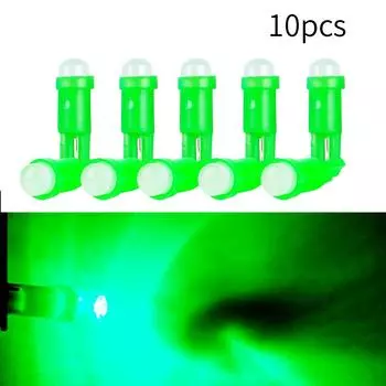 10Pcs T5 COB Car Dashboard Light Reading Light W1.2W W3W LED 1SMD Indicator Light Instrument Lamp Bulb 4014 LED Signal Light синий