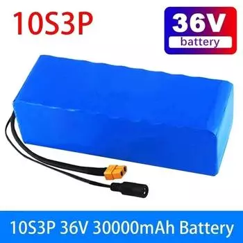 10s3p 36v 30ah 30000mah литиевый аккумулятор 600w, для модифицированной батареи электромобиля велосипедов