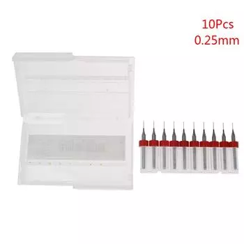 10шт/набор печатных плат карбидные мини-микро-сверла с ЧПУ 0.25mm