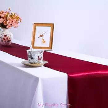 10Units Satins Gold Table Runner 12x108inch for Banquets Table Setting королевский синий