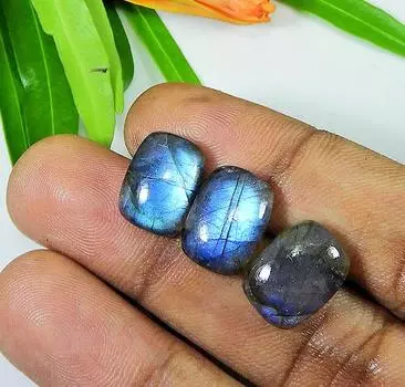 10X14MM Rainbow Labradorite Oval Cabochon Loose Gemstone 8Pcs Lot 65Cts LM-1145