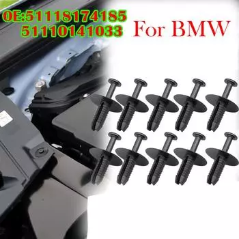 10x7 мм бампер, подкрылок, колесная арка, зажим для порога 51118174185 для BMW E46 E93 E38 E65 E66 F07 F10 F11 X3 E83 Z3 E36 Z4 E85