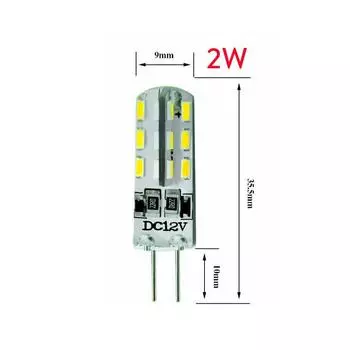 10X мини G4 светодиодная лампочка 2 Вт 12 В 220 В 24 светодиода 3014 SMD силиконовая лампа заменить 20 Вт галоген для домашнего люстры прожектор декор DC 12V