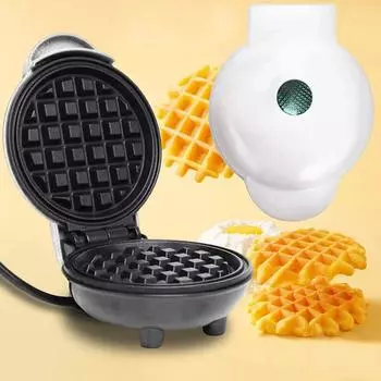 110-220 В электрическая вафельница с антипригарным покрытием Fun Cooking 350 Вт компактная мини-вафельница для закусок в горшочке для небольших яичниц us чёрный