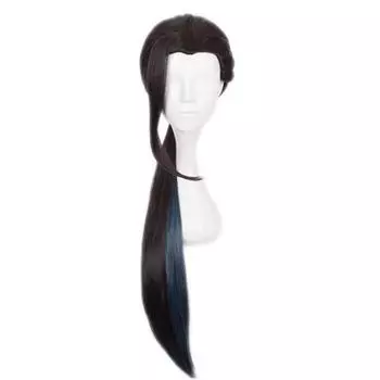 110 см черный, красный длинный парик с хвостиками, косплей Danganronpa V3, костюм Харукава Маки, Dangan Ronpa, термостойкие синтетические волосы, женские парики One Size чёрный