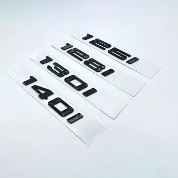 116i 118i 120i 125i 130i 135i эмблемы на задние багажники автомобиля, значок с номером и буквой для BMW 1 серии E81 E82 E87 E88 F20 F21, глянцевый черный glossy black