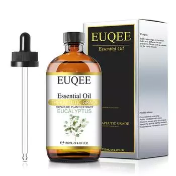 118 мл Эфирное масло эвкалипта EUQEE 100% натуральное растительное лечение Ароматерапия Диффузор Увлажнитель Здоровье Дыхание Стерилизация Массажное масло Eucalyptus