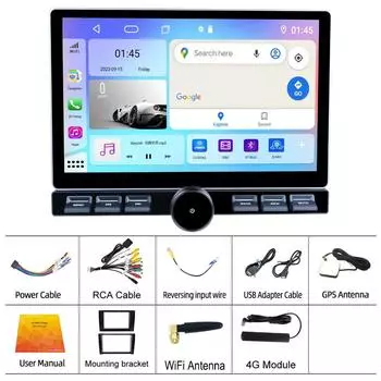 11,5-дюймовый Android Auto Car Radio Универсальный сенсорный экран Мультимедиа Видеоплеер Стерео GPS BT 2Din Автомагнитола Головное Устройство 4+64G