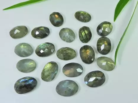11X15MM натуральный лабрадорит огранка шахматная овальная кабошон драгоценный камень 19 шт лот LM-1200