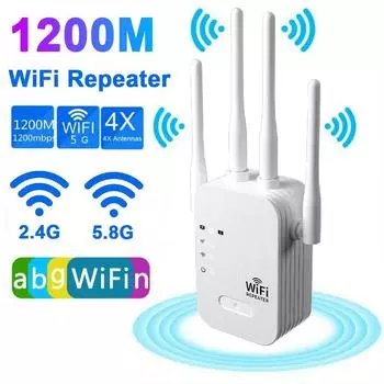 1200 Мбит/с Wi-Fi повторитель 802.11ac беспроводной сетевой удлинитель 5G 2,4G двухдиапазонный усилитель Wi-Fi беспроводной маршрутизатор Wi-Fi дальнего действия