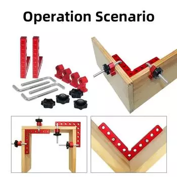 120/140MM 90° L-Shaped Auxiliary Fixture Splicing Board Positioning Panel Fixed Clip Carpenter s Square Ruler Woodworking Tool Length 120mm