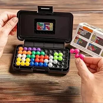 120 испытаний IQ 3D головоломка, настольная игра, классическая пирамидальная тарелка, жемчуг, логический разум для детей, пирамидальные бусины, игрушки Монтессори, подарки