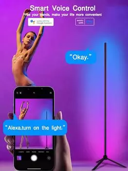 120 см штатив RGB угловой напольный светильник Bluetooth Tuya wifi регулируемые светодиодные торшеры гостиная спальня домашний декор декоративное освещение