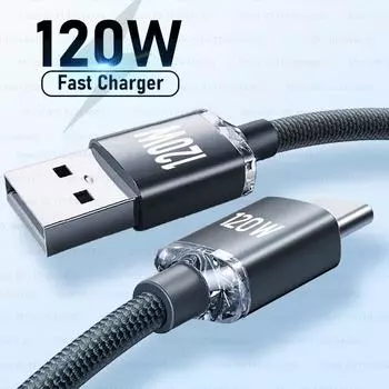 120 Вт 6A PD USB-Type C кабель для быстрой зарядки для Samsung Xiaomi Oneplus POCO OPPO Redmi Phone шнур для быстрой зарядки данных USB C кабель 0.25m