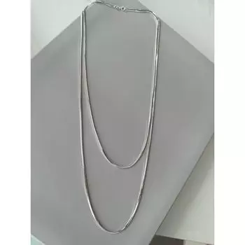 120cm Super Long 925 Silver Electroplated Snake Bone Necklace Multi-Layer Choker Sweater Chain Silver Necklace Jewelry Necklace Silver long necklace (long 120)