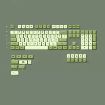 124 клавиши/набор DA Profile Matcha Green Keycap PBT Dye Sublimation для клавиш для механической клавиатуры 61 64 84 9